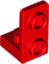 Bracket 1 x 1 - 1 x 2 Inverted, 73825 Red N