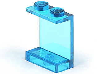 Panel 1 x 2 x 2 - Solid Studs, 4864a Trans-Light Blue U