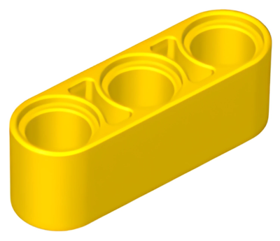 Деталь LEGO Technic, Liftarm Thick 1 x 3 32523 Yellow N