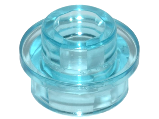 Plate, Round 1 x 1 with Open Stud, 85861 Trans-Light Blue N
