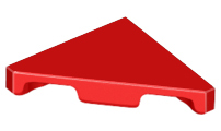 Tile, Modified 2 x 2 Triangular, 35787 Red N