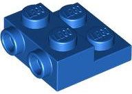 Plate, Modified 2 x 2 x 2/3 with 2 Studs on Side - Hollow Bottom Tube, 4304 Blue N