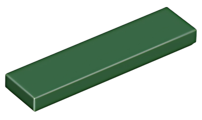 Деталь LEGO Tile 1 x 4 2431 (35371, 75703, 91143, 100687) Dark Green U