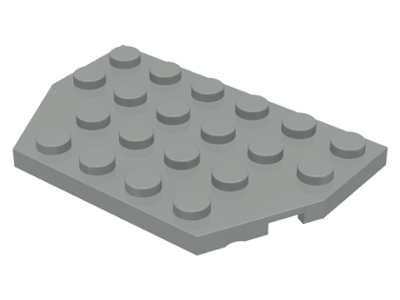 Wedge, Plate 4 x 6 Cut Corners, 32059 Light Gray U
