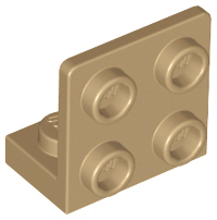 Деталь Lego Скоба Bracket 1 x 2 - 2 x 2 Inverted 99207 Dark Tan N