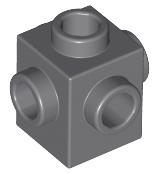 Brick, Modified 1 x 1 with Studs on 4 Sides 4733 Dark Bluish Gray N