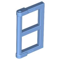 Pane for Window 1 x 2 x 3 with Thick Corner Tabs, 60608 Medium Blue N