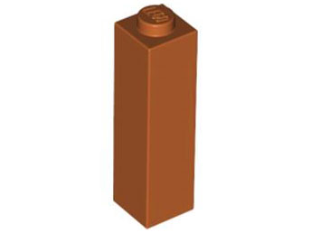 Деталь Lego Кубик Brick 1 x 1 x 3 14716 Dark Orange N
