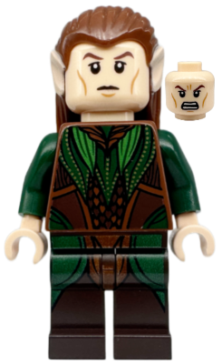 Минифигурка LegoMirkwood Elf - Dark Green Outfit lor080 Used