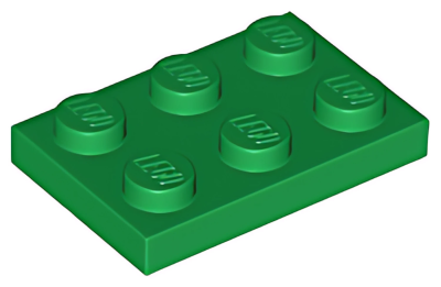 Деталь LEGO Plate 2 x 3 3021 (03021) Green U