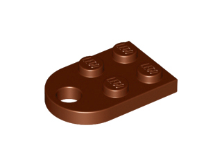 Plate, Modified 2 x 3 with Hole, 3176 Reddish Brown N