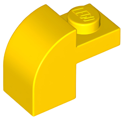 Деталь LEGO Lego Slope, Curved 2 x 1 x 1 1/3 with Recessed Stud 6091 (32807) Yellow U
