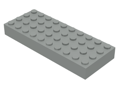 Brick 4 x 10, 6212 Light Gray U