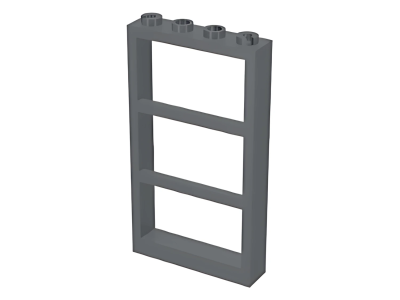 Деталь LEGO Window 1 x 4 x 6 with 3 Panes 57894 Dark Bluish Gray U
