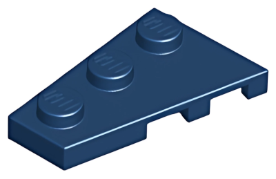 Деталь LEGO Wedge, Plate 3 x 2 Left 43723 Dark Blue U