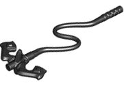 Minifigure, Weapon Whip with Grappling Hook and Barbs, 3206 Black U