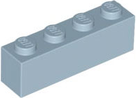 Кирпич LEGO Brick 1 x 4 3010 (6146) Sand Blue N