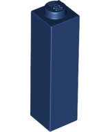Деталь Lego Кубик Brick 1 x 1 x 3 14716 Dark Blue N
