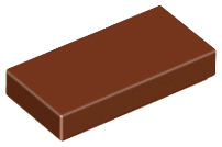 Tile 1 x 2, 3069 Reddish Brown N
