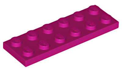 Деталь LEGO Plate 2 x 6 3795 Magenta U