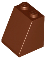 Slope 65 2 x 2 x 2 with Bottom Tube, 3678b Reddish Brown U