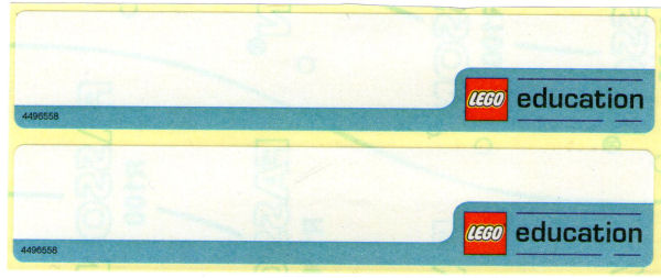 Sticker Sheet for Storage Bin, Education Labels White with Blue Bottom Border - Sheet of 2 4496558 Gstk132