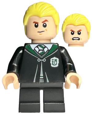 Минифигурка Lego Draco Malfoy - Black Torso Slytherin Robe, Black Short Legs hp254