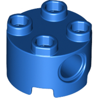 Brick, Round 2 x 2 with Pin Holes, 17485 Blue N