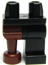 Hips and 1 Black Left Leg, 1 Reddish Brown Pirate Peg Leg, 970d09 Black U