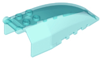Windscreen 8 x 4 x 2 with 4 Studs and Bar Handle, 92579 Trans-Light Blue U