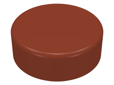 Tile, Round 1 x 1, 98138 Reddish Brown N