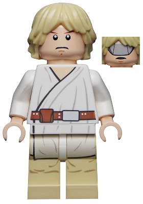 Минифигурка Lego Star Wars Luke Skywalker (Tatooine, Gray Visor on Reverse of Head) sw0335 U