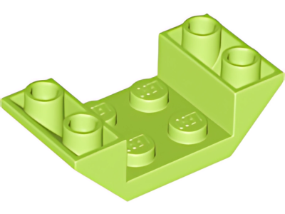 Деталь LEGO Lego Slope, Inverted 45 4 x 2 Double with 2 x 2 Cutout 4871 Lime U
