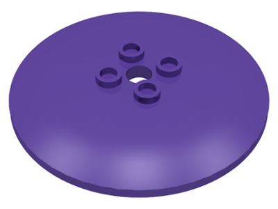 Dish 6 x 6 Inverted (Radar) - Hollow Studs, 44375a Dark Purple U
