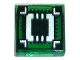Tile 1 x 1 with Black Square and Lines on Silver Square Pattern (Ultra Chip), 3070pb082  
