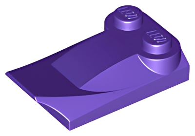 Деталь LEGO Lego Slope, Curved 3 x 2 x 2/3 with Two Studs, Wing End 47456 Dark Purple U