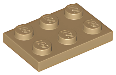 Деталь LEGO Plate 2 x 3 3021 (03021) Dark Tan U
