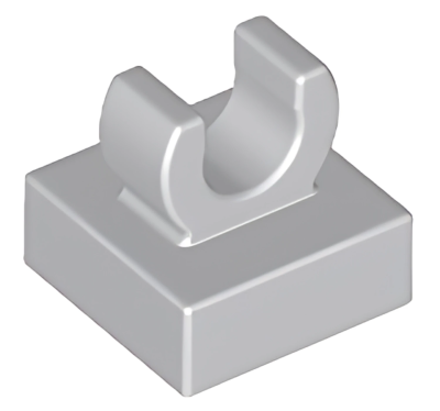 Деталь LEGO Lego Tile, Modified 1 x 1 with Open O Clip 15712 (44842) Light Bluish Gray U