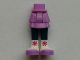 Mini Doll Hips and Skirt Layered, Dark Blue Legs and White Boots with Medium Lavender Toes and Magenta Snowflakes Pattern - Thick Hinge, 92250c00pb13