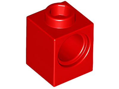 Деталь LEGO Technic, Brick 1 x 1 with Hole 6541 Red U