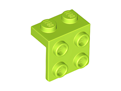Деталь LEGO Bracket 1 x 2 - 2 x 2 44728 (21712, 86644, 92411) Lime U