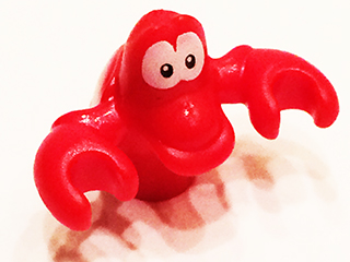 Краб Lego bb0624pb01 Crab, The Little Mermaid with White Eyes, Small Black Pupils Pattern (Sebastian) U Red U