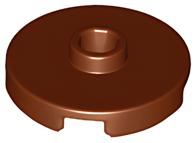 Деталь LEGO Tile, Round 2 x 2 with Open Stud 18674 Reddish Brown N