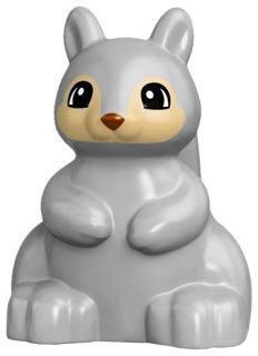 Белка Duplo Squirrel with Tan Face, Black and White Eyes, and Dark Brown Nose Pattern 18115pb01 U