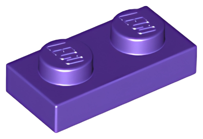Деталь LEGO Plate 1 x 2 3023 Dark Purple U
