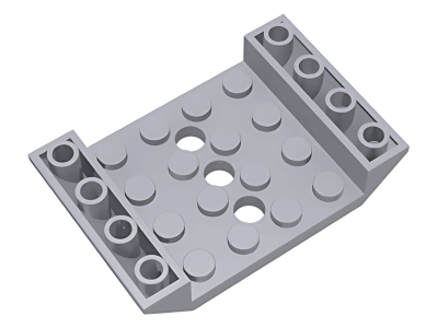 Деталь LEGO Slope, Inverted 45 6 x 4 Double with 4 x 4 Cutout and 3 Holes 60219 Light Bluish Gray N
