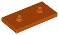 Plate, Modified 2 x 4 with 2 Studs (Double Jumper), 65509 Dark Orange N