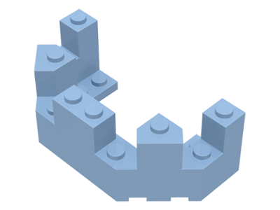 Castle Turret Top 4 x 8 x 2 1/3, 6066 Bright Light Blue U
