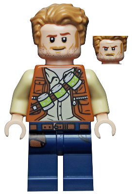Минифигурка Lego Owen Grady - Lime Canisters jw066