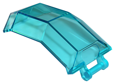 Деталь Lego Windscreen 4 x 4 x 4 2/3 with Bar Handle 11289 (63791) Trans-Light Blue U